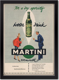 1954 vintage Martini Dry advert