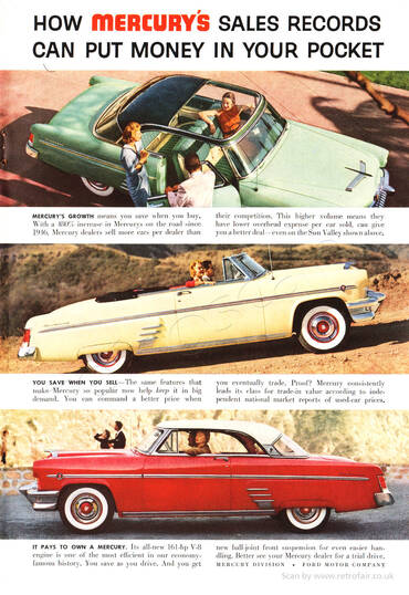 1954 Ford Mercury - unframed vintage ad