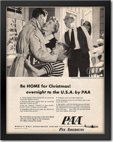 1955 vintage Pan American Airlines ad