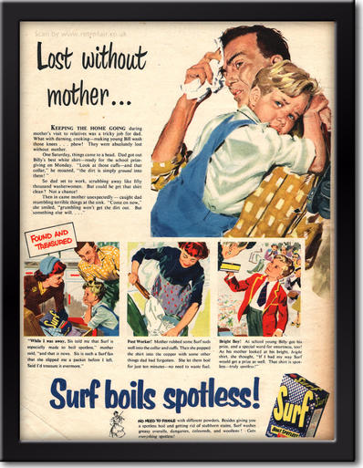 1954 Surf Detergent vintage advert