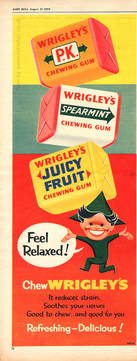 1954 Wrigley's Chewing Gum - unframed vintage ad