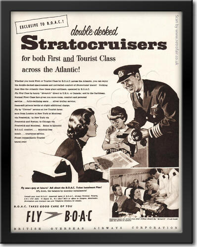vintage BOAC Stratocruisers advert