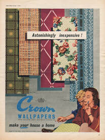 1955 vintage Crown Wallpaper ad