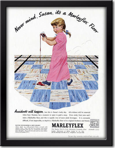 retro 1955 Marleyflex advert