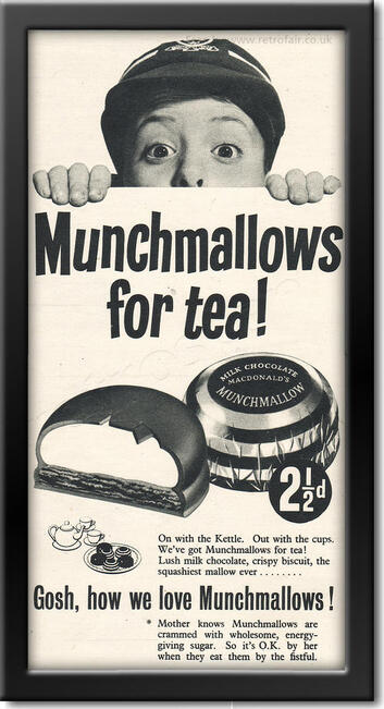 1955 Munchmallows - framed preview vintage ad