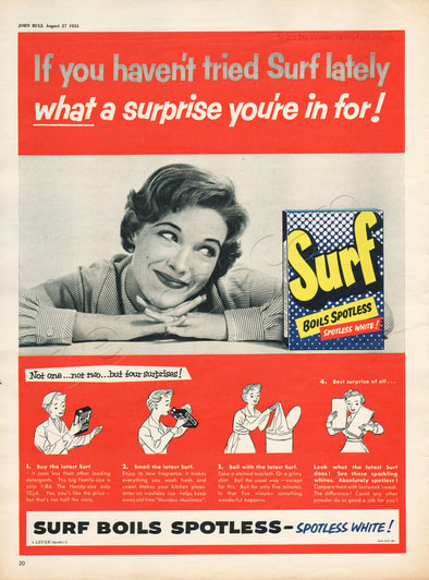 Surf Detergent - unframed vintage ad