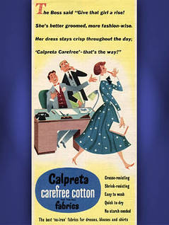 1958 Calpreta Fabrics - vintage Ad