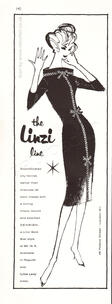 1958 Linzi Line Fashions  Vintage ad