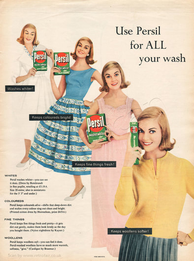 1958 Persil Washing Powder - unframed vintage ad