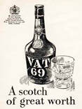 1958 VAT 69 Whisky - vintage ad