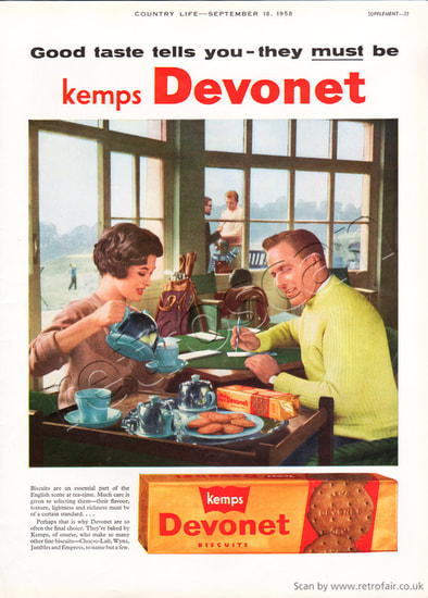 1958 Kemp's Devonet Biscuits - unframed vintage ad