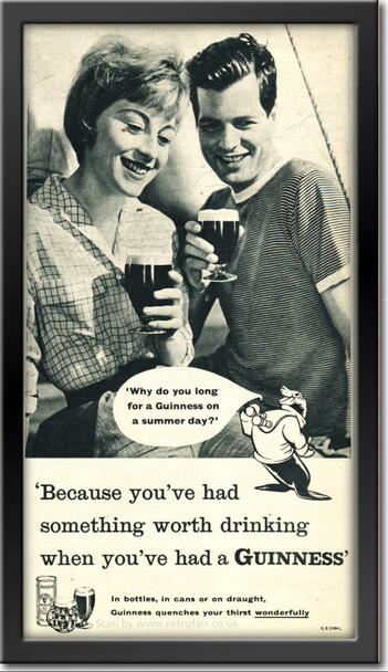1959 Guinness Stout - framed preview retro