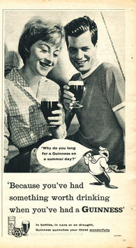1959 Guinness Stout - unframed vintage ad