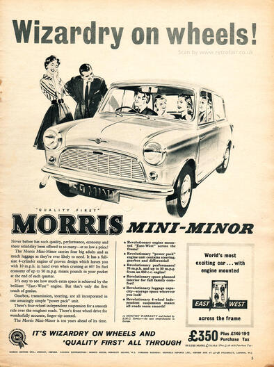 1959 Morris Mini - Minor - unframed vintage ad