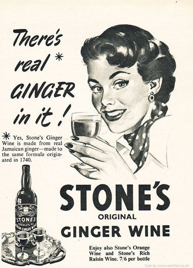 1954 Stone's Ginger Wine - unframed vintage ad