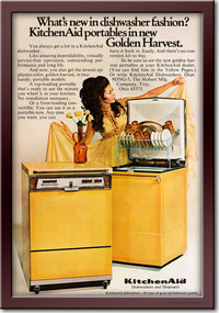 1969 Kitchen Aid Dishwashers - framed preview retro