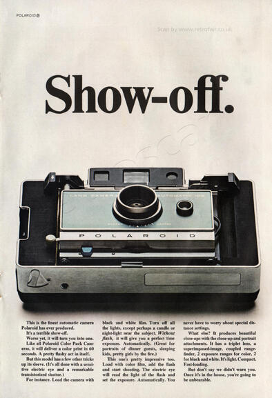  1966 Polaroid Cameras - unframed vintage ad