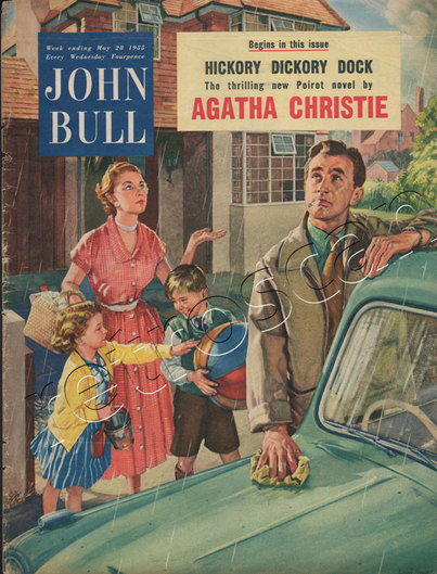 1955 May John Bull Vintage Magazine man washing car  - unframed
