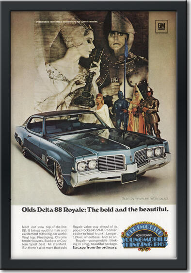 1969 Oldsmobile Delta 88 Royale - unframed vintage ad