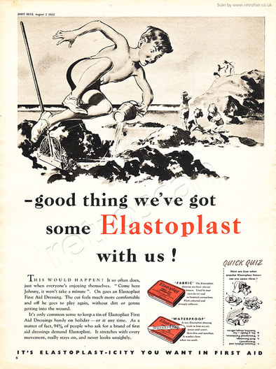 1952 Elastoplast - unframed vintage ad