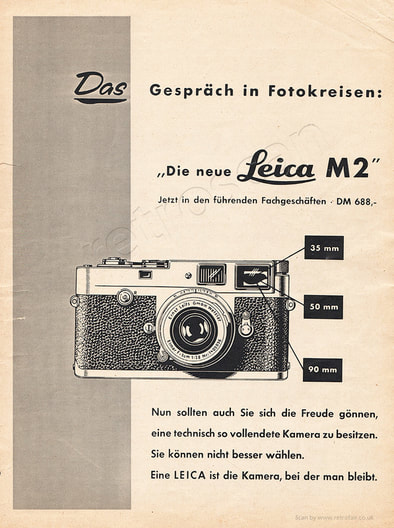  1958 Leica M2 - unframed vintage ad