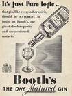 vintage Booth's Gin ad