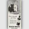 1954 Black & White Scotch Whisky Vintage Ad