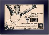 1954 Y - Front Underwear - framed preview vintage ad