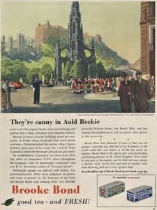 1955 Brooke Bond Tea 'Little Red Vans' Edinburgh  Vintage Ad