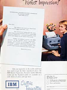 1950 ​IBM Typewriters - vintage ad