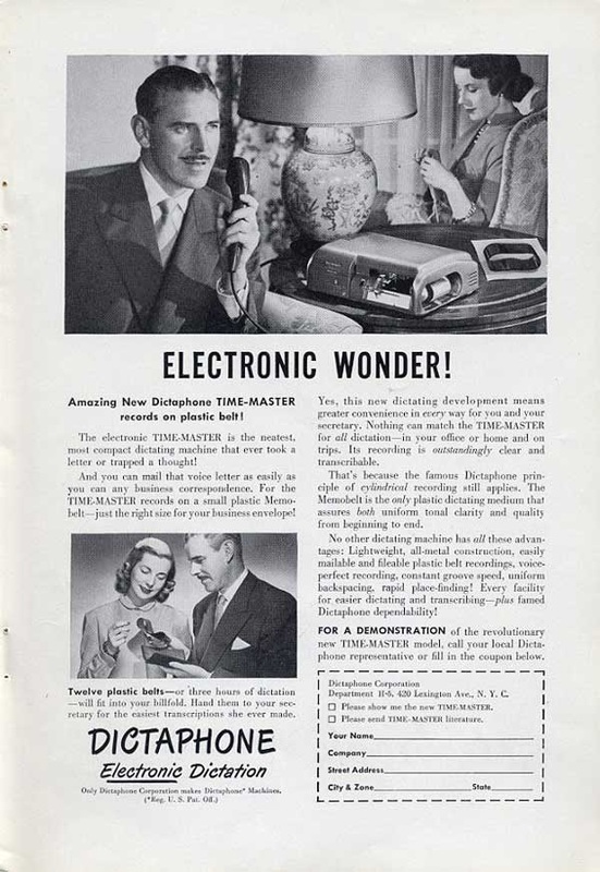 1948 Dictaphone vintage ad