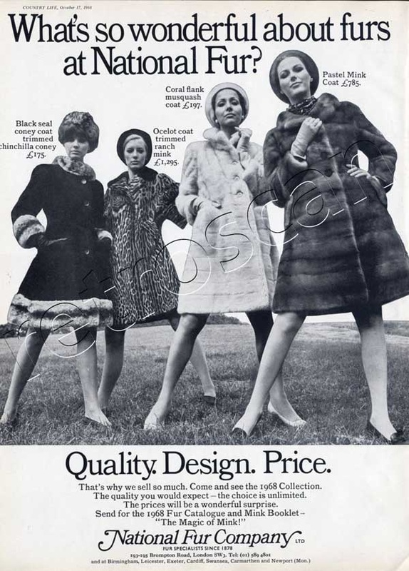 1968 retro National Fur Company advert