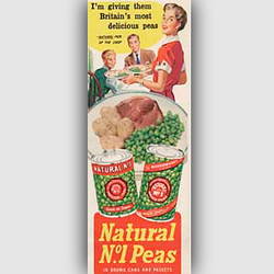 1954 N0.1 Natural Peas - vintage ad