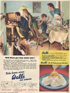 1954 Walls Ice cream Leslie Illingworth Vintage