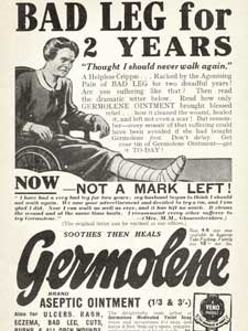 1939 Germolene Ointment - vintage ad