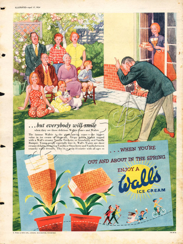 1954 Walls Ice Cream  vintage ad