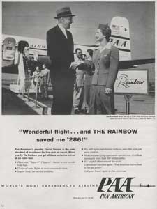 vintage 1954 Pan American advert