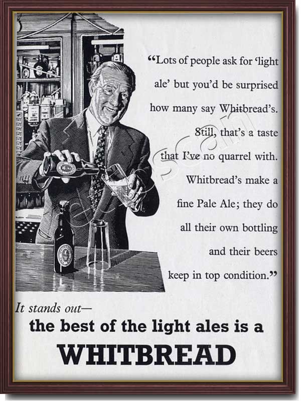 1952 vintage Whitbread Light Ale advert
