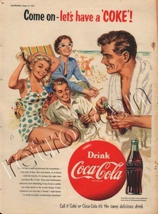1954 Coca Cola Beach Family UK