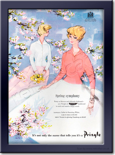 vintage  1958 Pringles Knitwear advert
