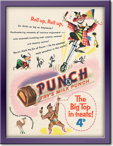  1954 Fry's Milk Punch Bar - framed preview retro