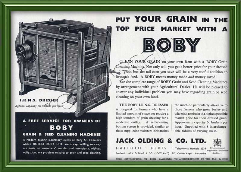 1952 Boby Grain Cleaning  - framed preview
