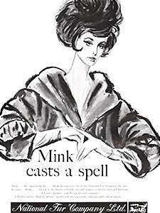  1961 National Fur Company - vintage ad