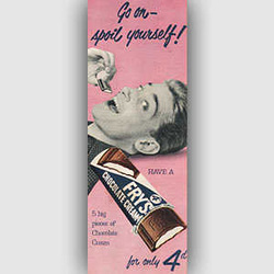 1955 Fry's Chocolate Cream Man - vintage ad