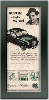 1954 vintage Austin of England ad