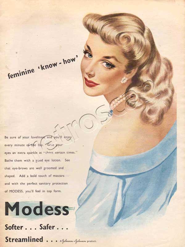 Vintage Modess ad