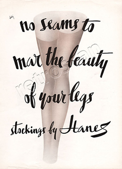 vintage Hanes stockings ad