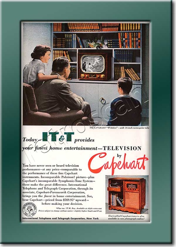 vintage 1950 IT&T Capehart Televisions 