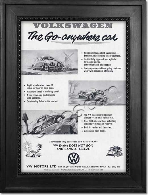 Retro Volkswagon Beetle advert