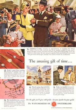  1949 Watchmakers of Switzerland - unframed vintage ad